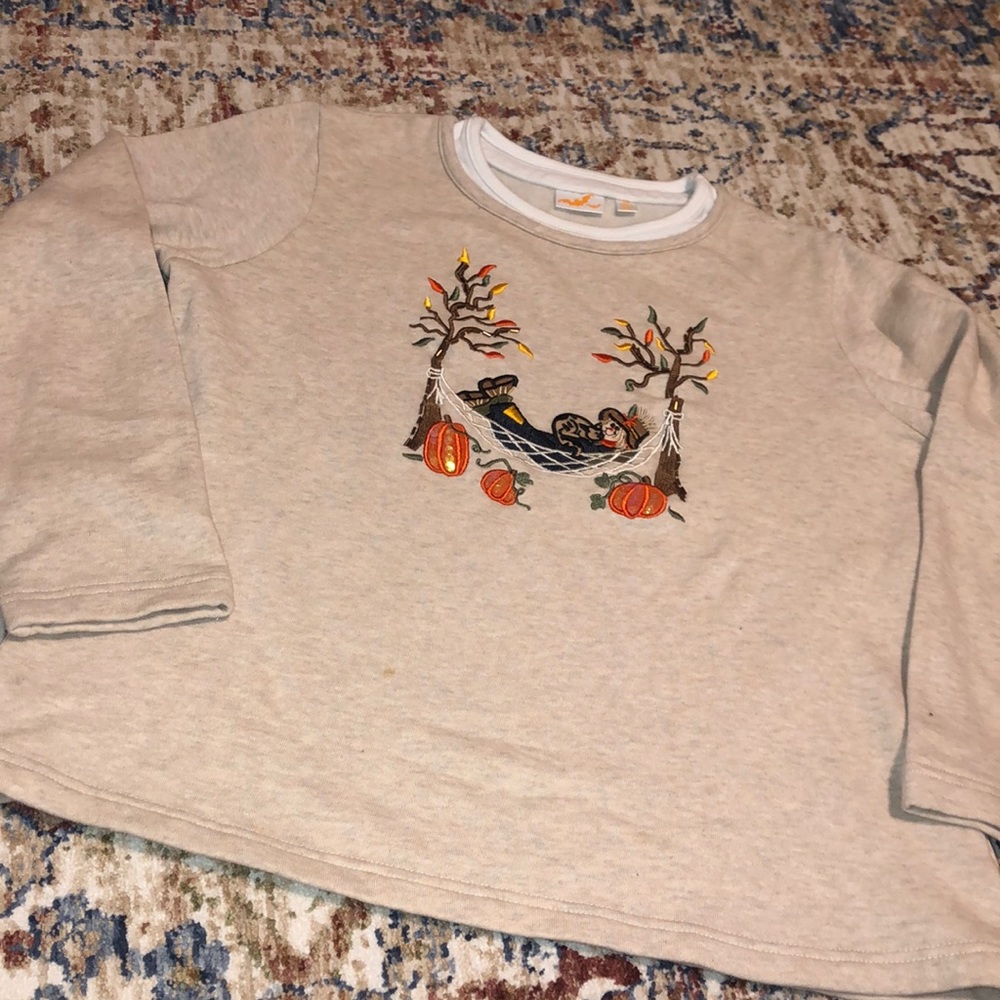 Vintage Fall Scarecrow Pullover Sweatshirt Top
